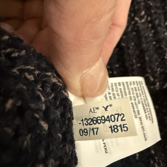 American Eagle Turtleneck Sweater Dress Size S Brown Black Side Hem Zippers NEW - Picture 11 of 12